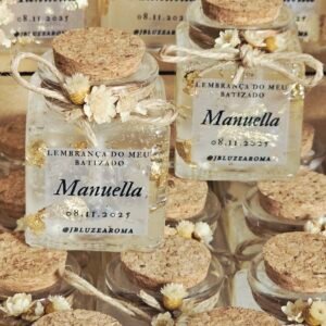Lembrancinha em gel com filete dourado