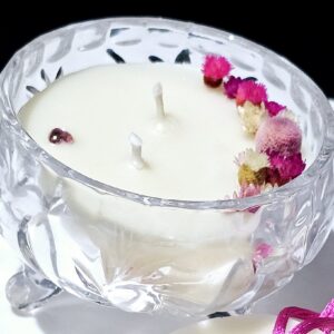 Vela Aromática/Perfumada em Mini Bowl De Cristal Jasmim